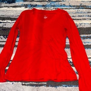 Mossimo long sleeve tight fit red size M